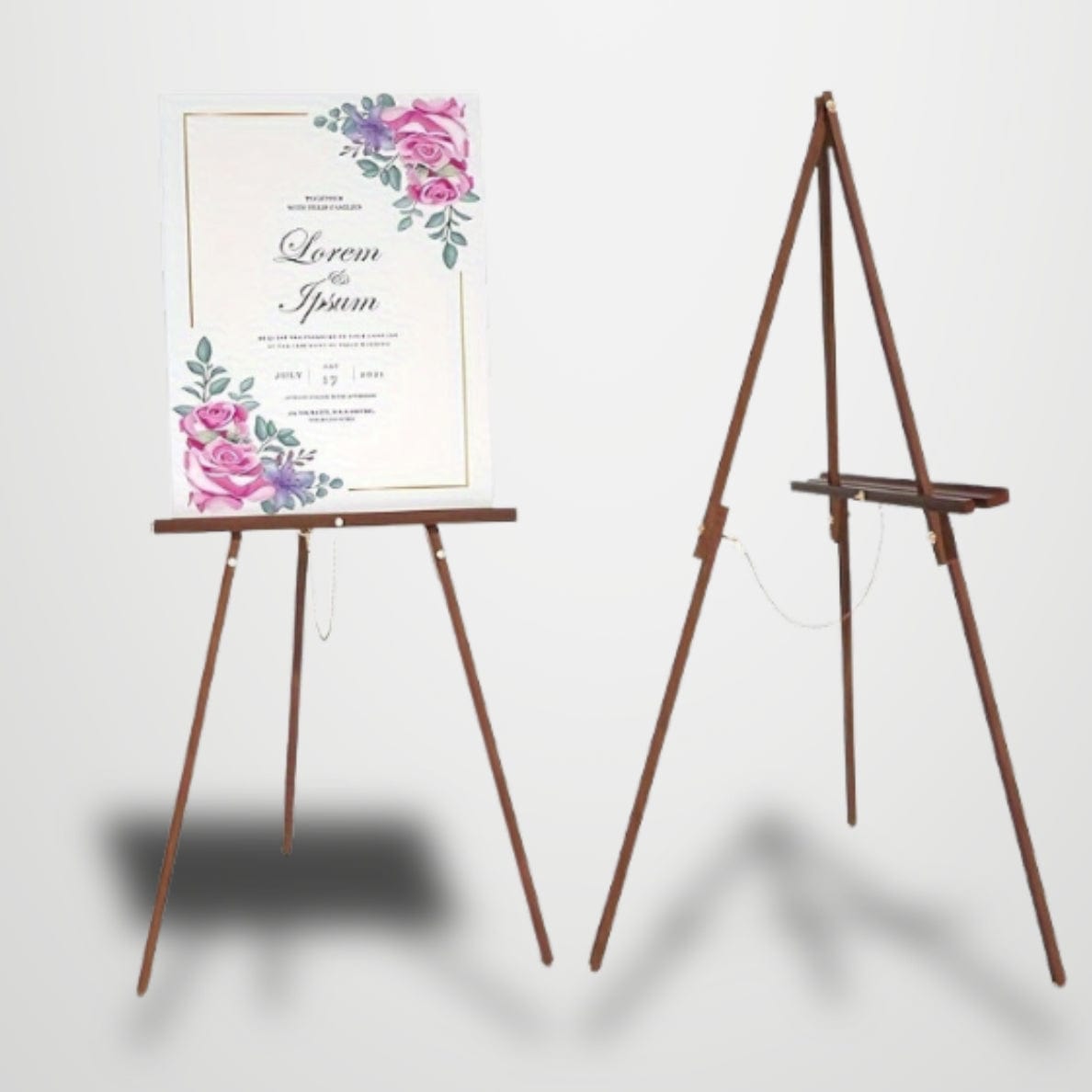 Marron Chevalet Bois Mariage